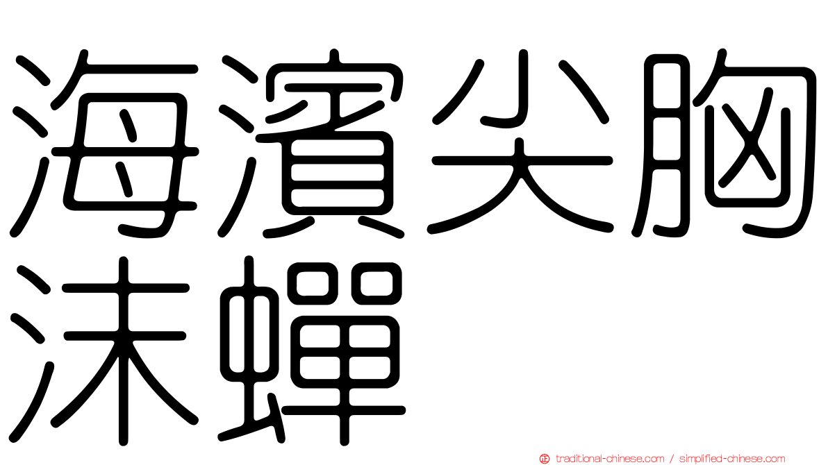 海濱尖胸沫蟬
