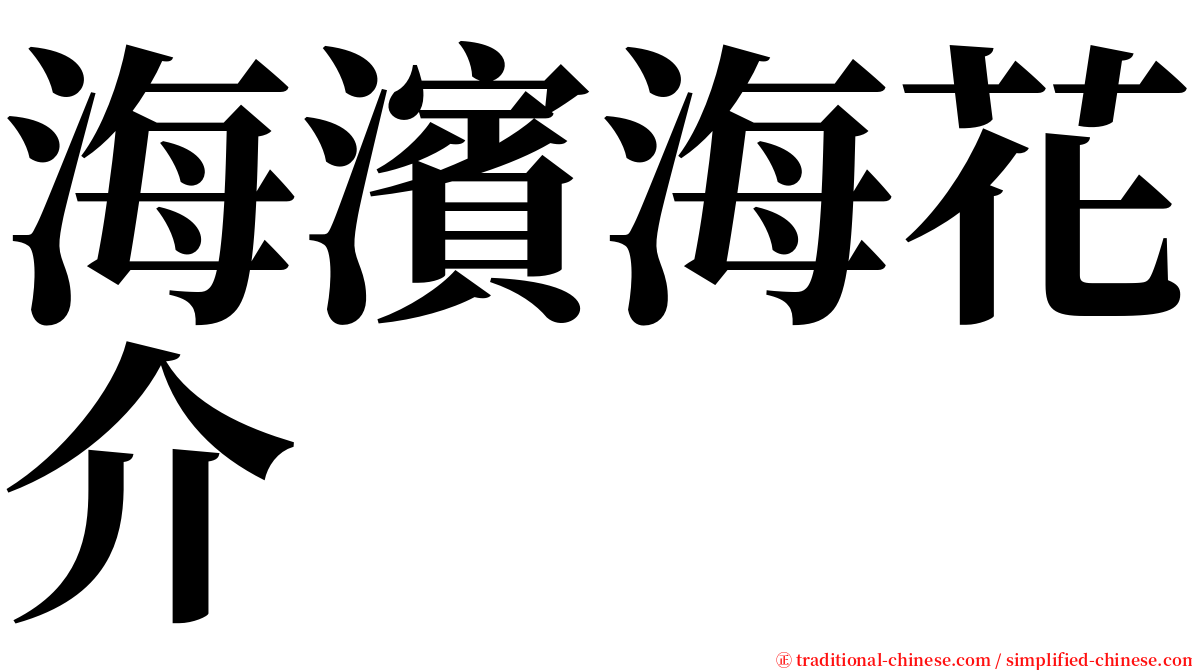 海濱海花介 serif font