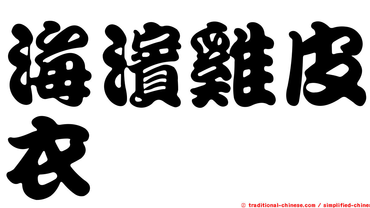 海濱雞皮衣