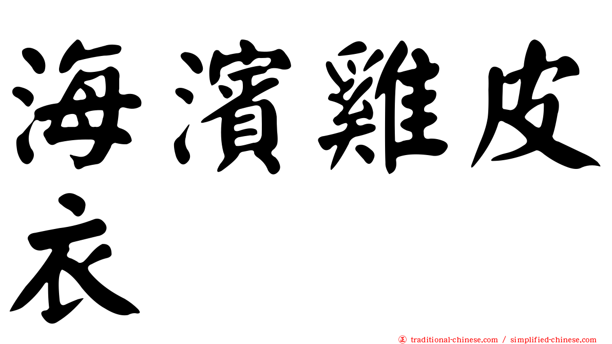 海濱雞皮衣