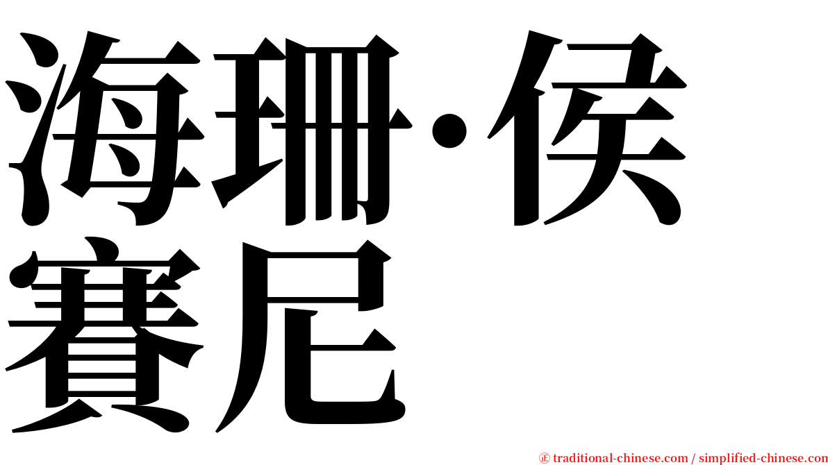 海珊·侯賽尼 serif font