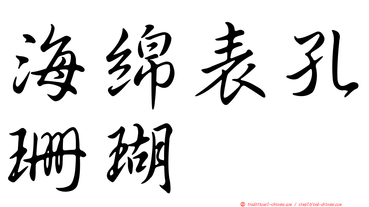 海綿表孔珊瑚