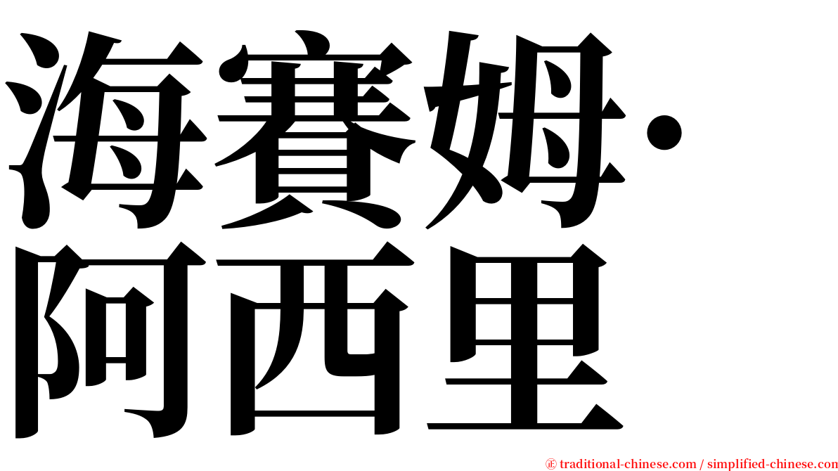 海賽姆·阿西里 serif font