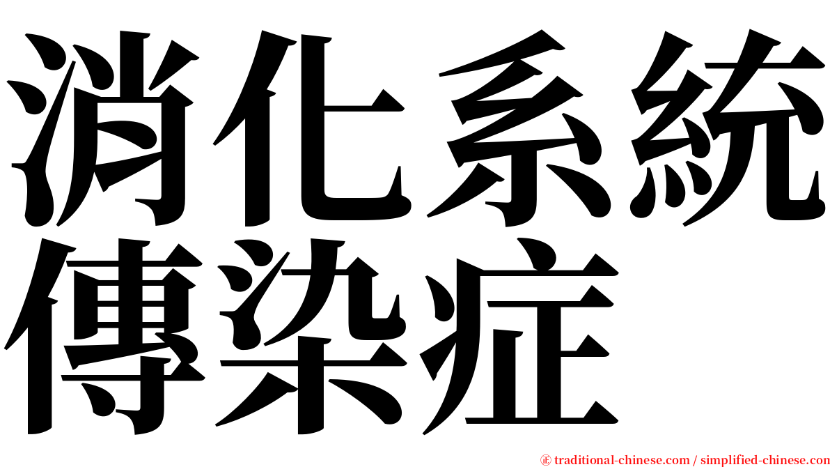 消化系統傳染症 serif font