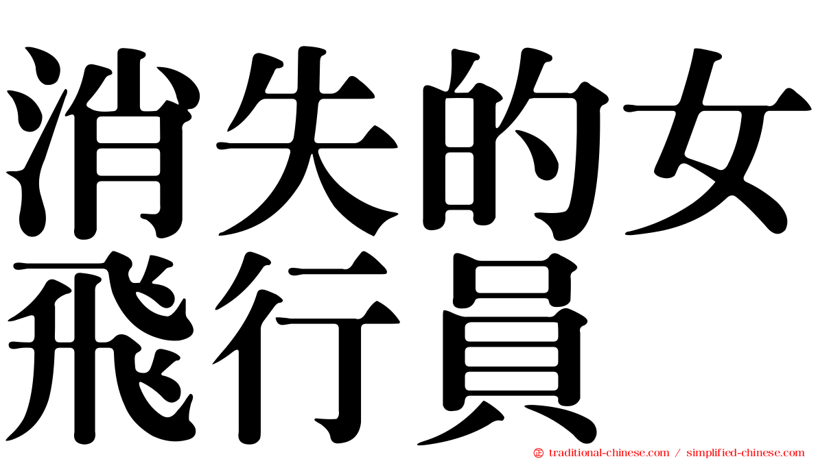 消失的女飛行員