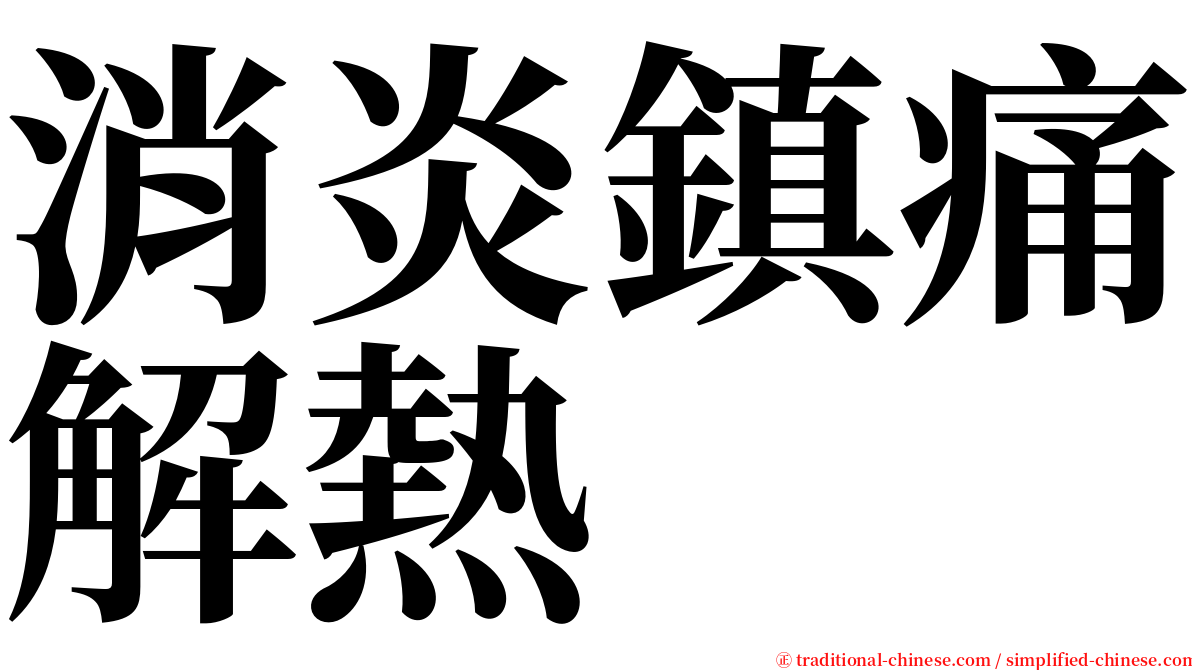 消炎鎮痛解熱 serif font