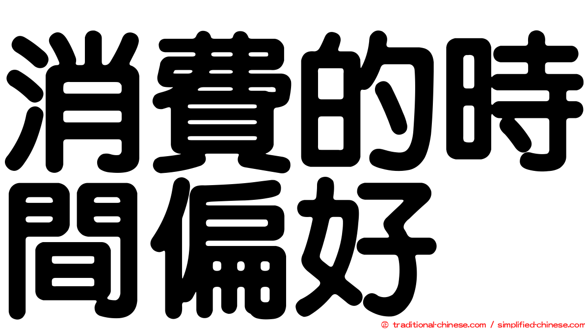 消費的時間偏好