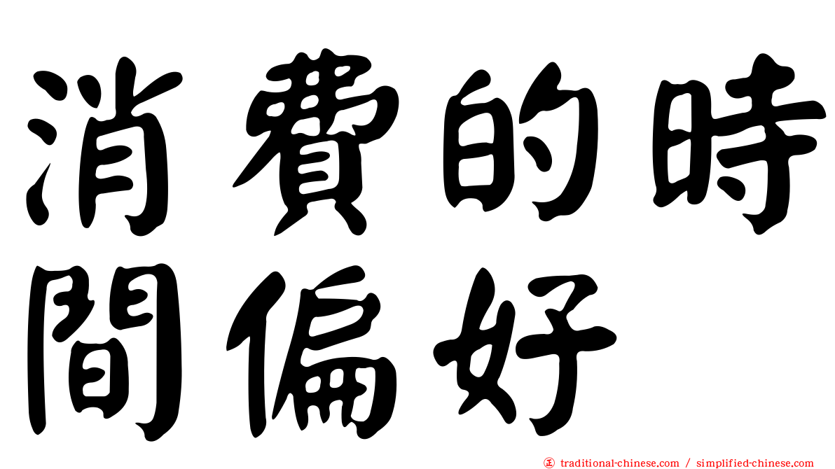 消費的時間偏好