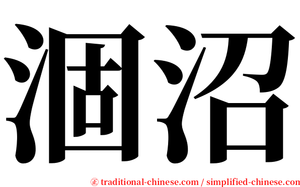 涸沼 serif font