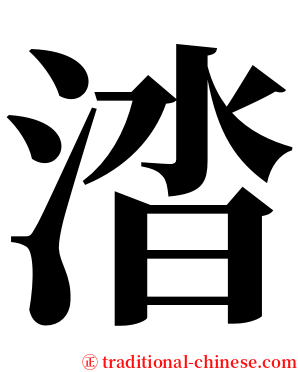 涾 serif font