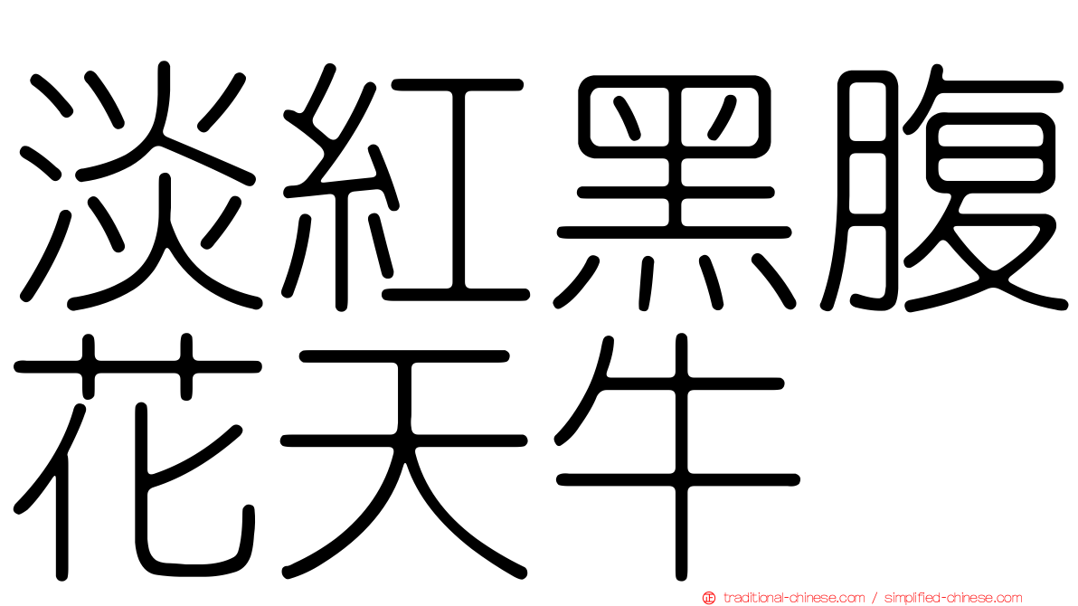 淡紅黑腹花天牛