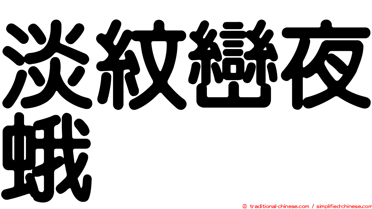 淡紋巒夜蛾