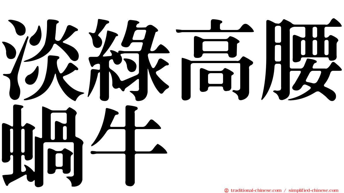 淡綠高腰蝸牛