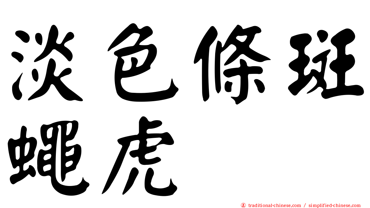 淡色條斑蠅虎