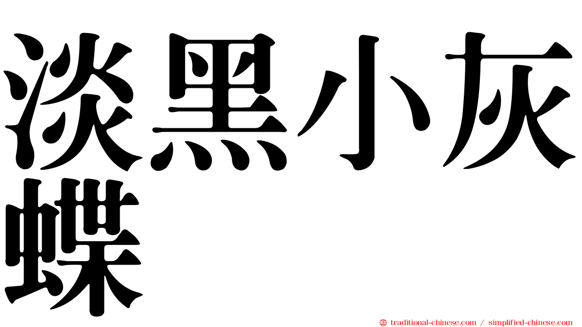 淡黑小灰蝶