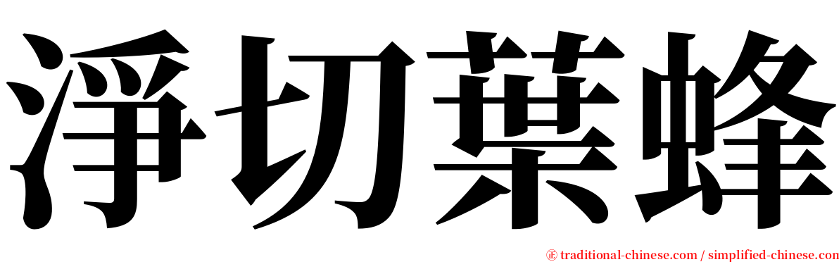 淨切葉蜂 serif font