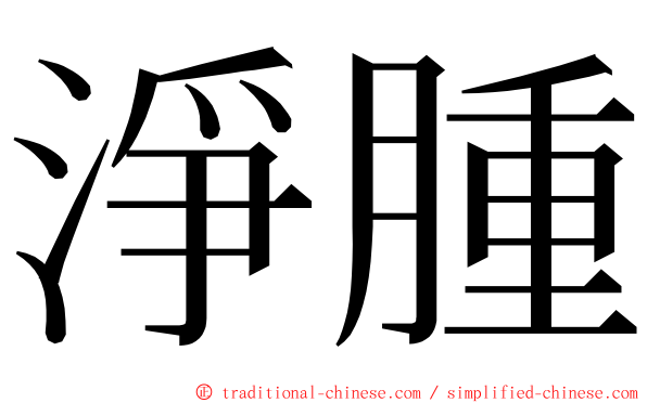 淨腫 ming font