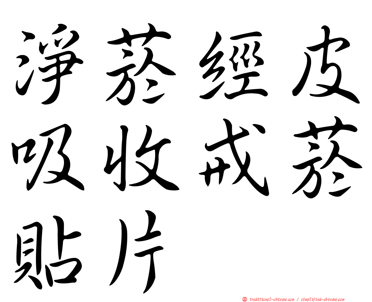 淨菸經皮吸收戒菸貼片