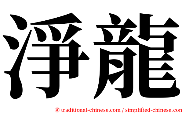 淨龍 serif font