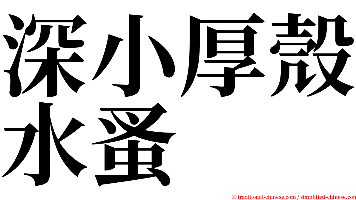 深小厚殼水蚤 serif font