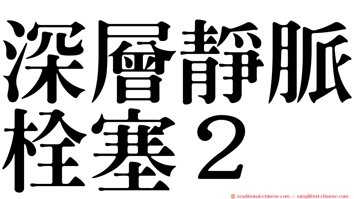深層靜脈栓塞２