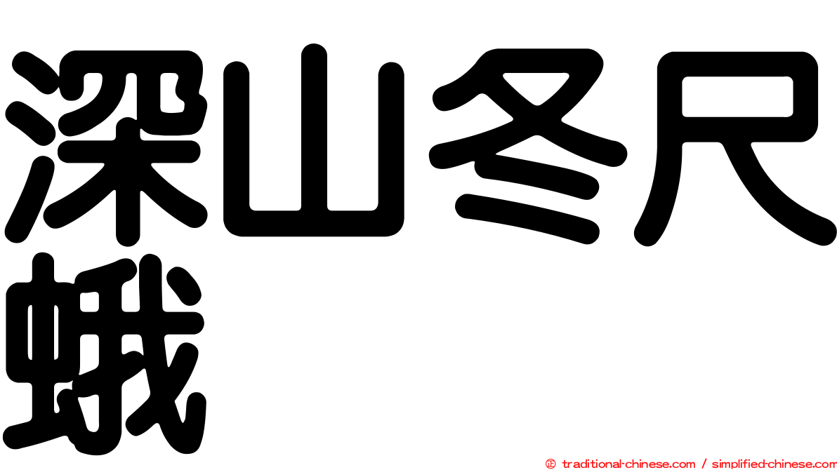 深山冬尺蛾