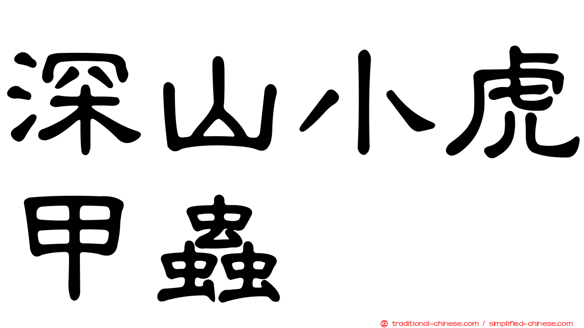 深山小虎甲蟲