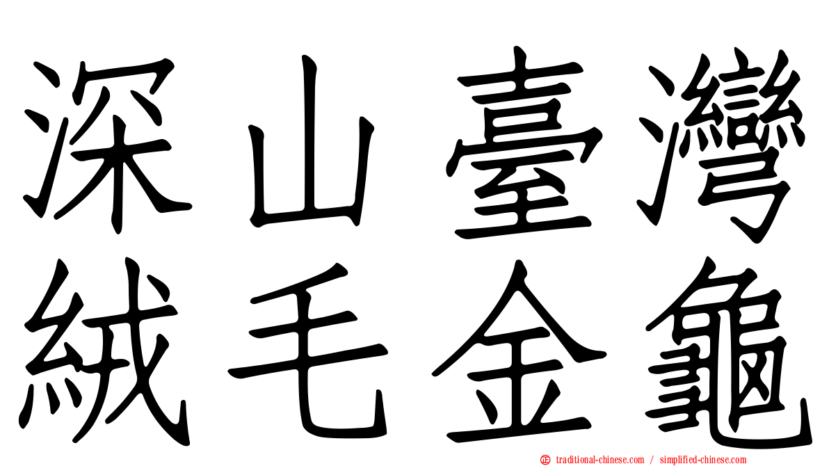 深山臺灣絨毛金龜
