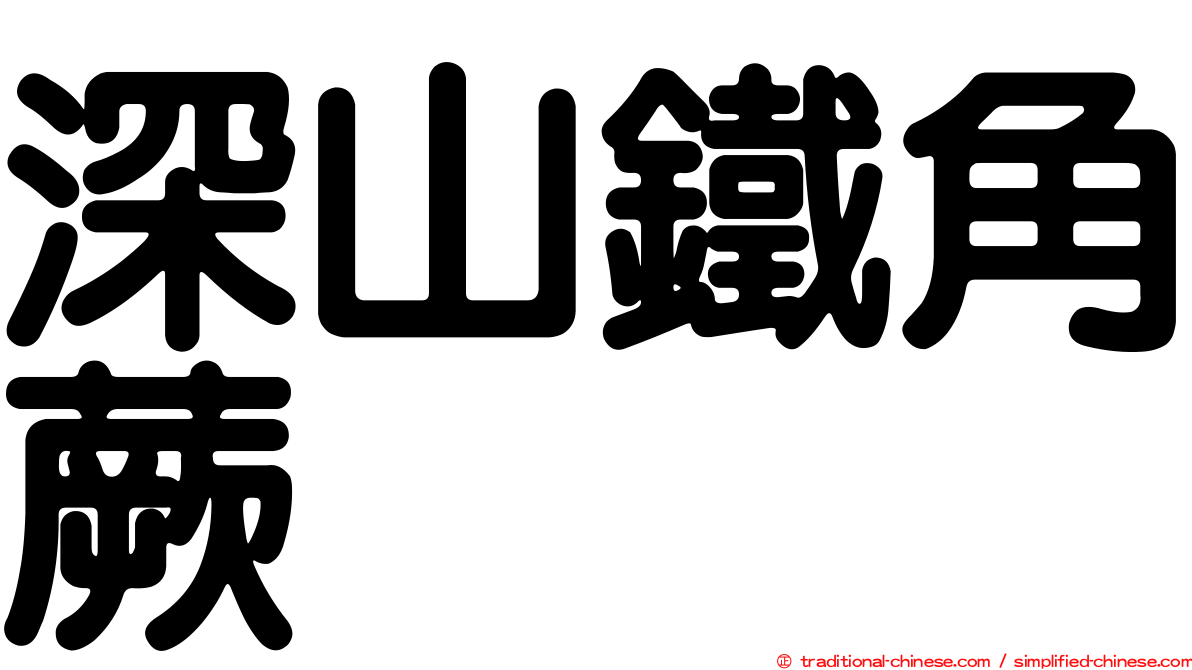 深山鐵角蕨