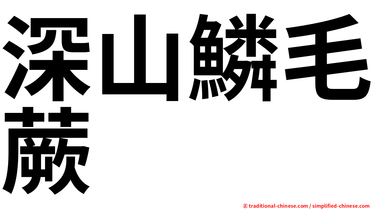 深山鱗毛蕨