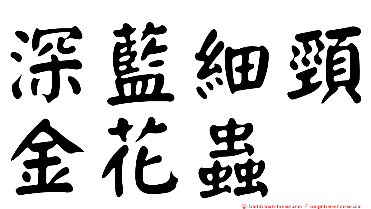 深藍細頸金花蟲