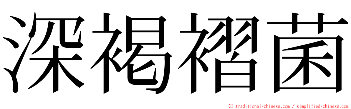深褐褶菌 ming font