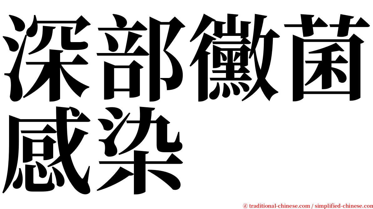 深部黴菌感染 serif font