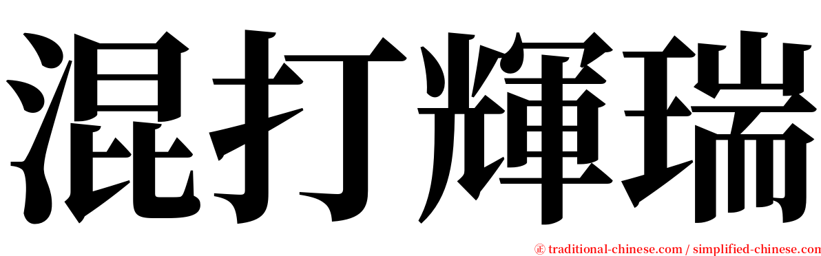 混打輝瑞 serif font