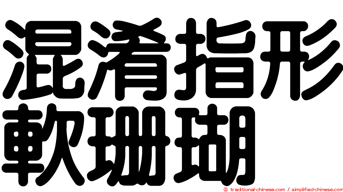 混淆指形軟珊瑚