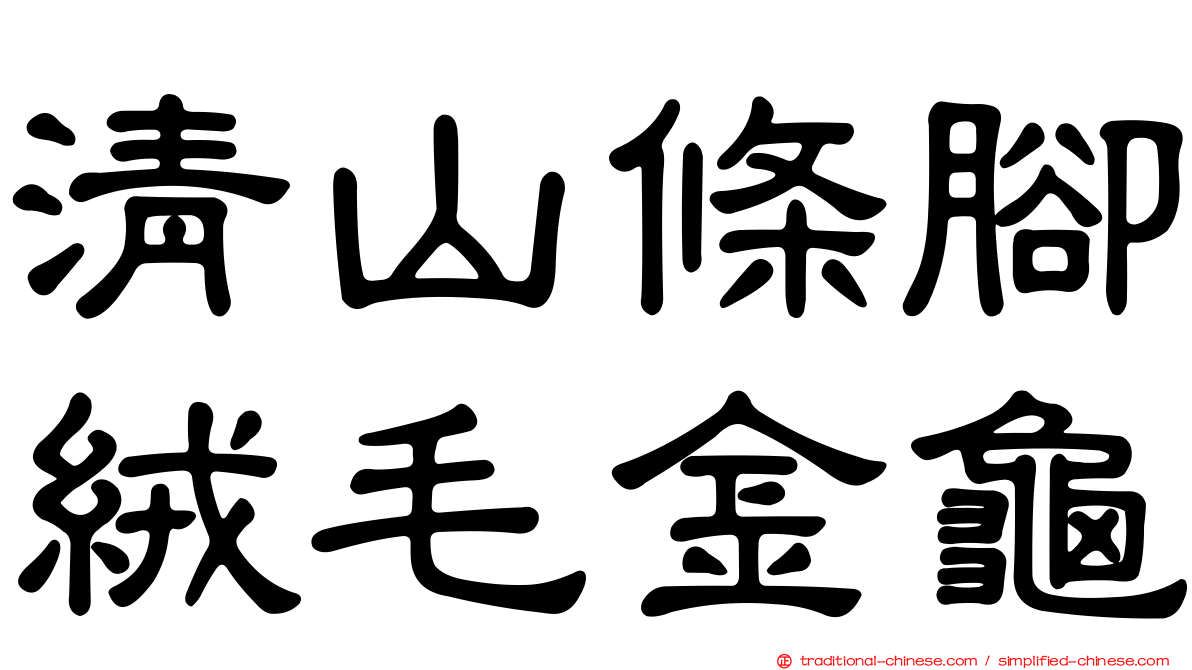清山條腳絨毛金龜