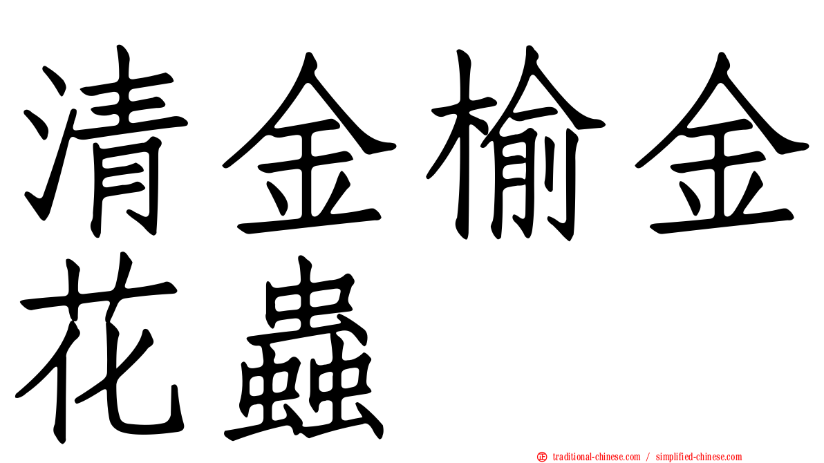 清金榆金花蟲