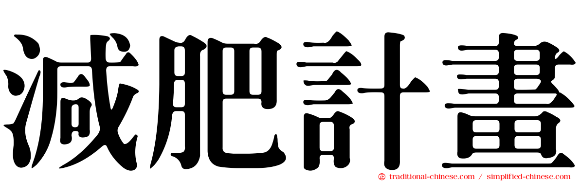 減肥計畫
