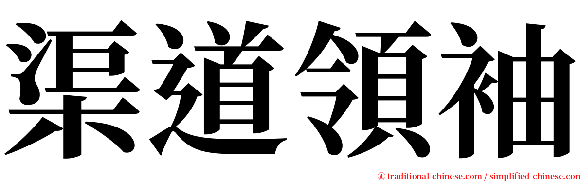 渠道領袖 serif font