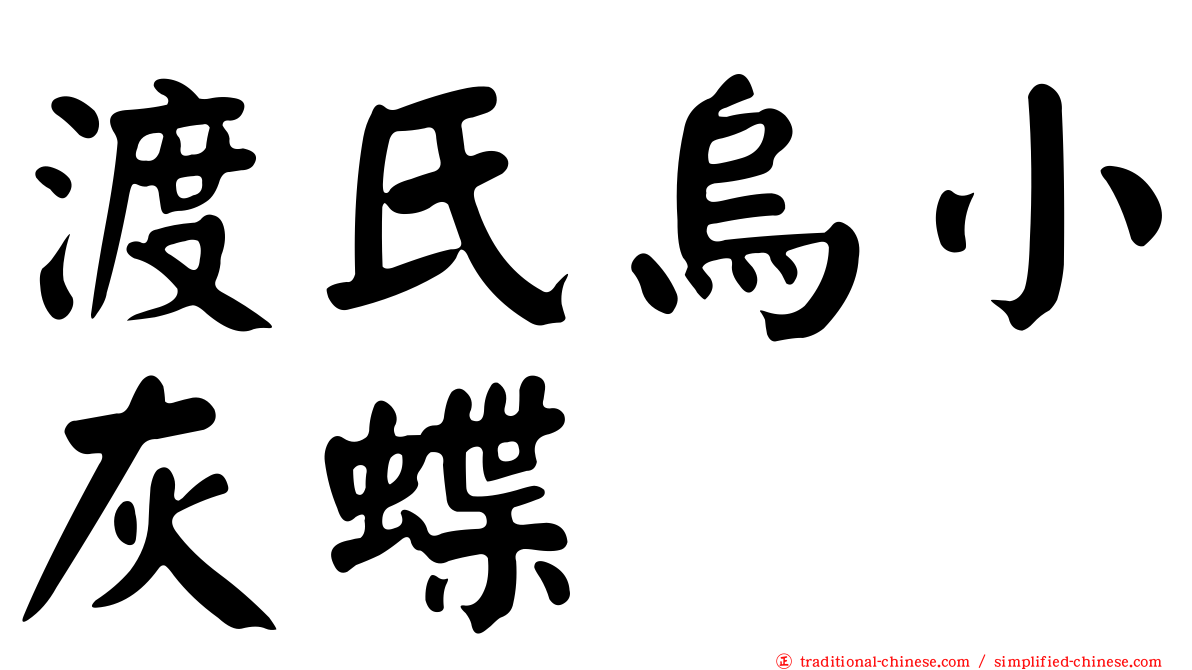 渡氏烏小灰蝶