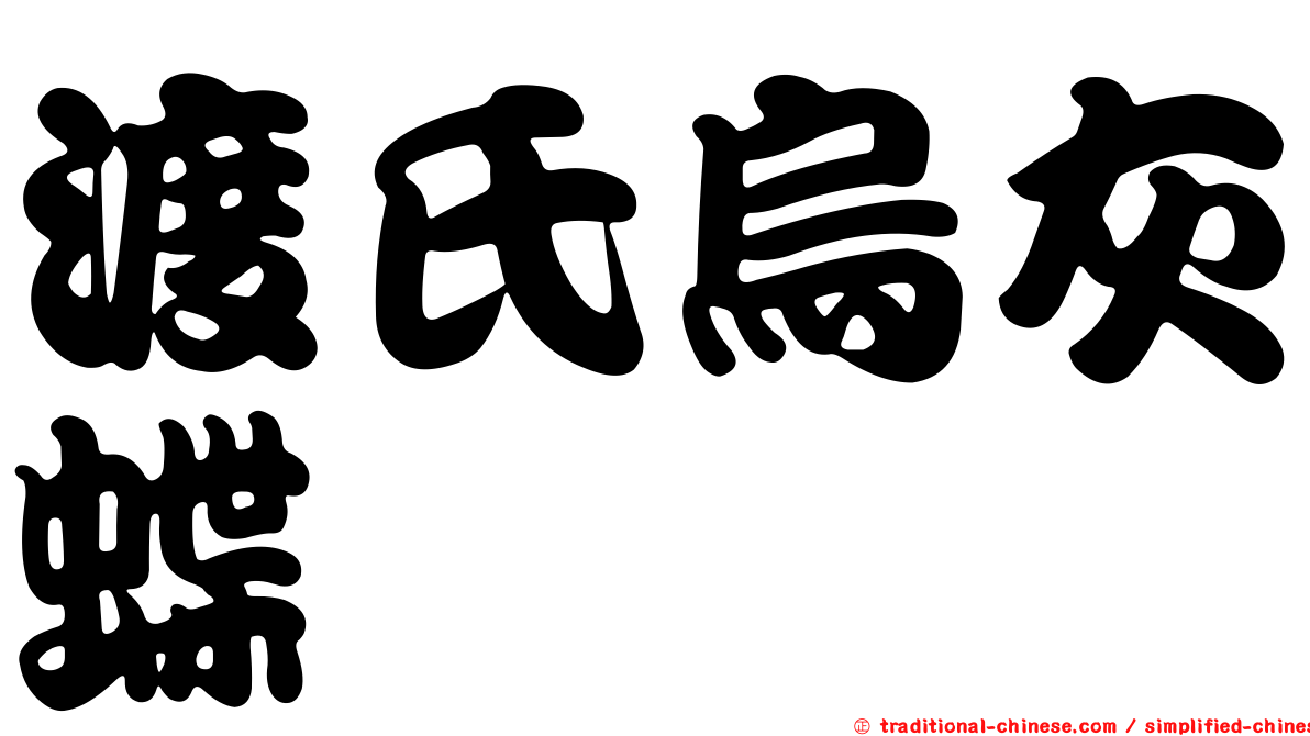 渡氏烏灰蝶