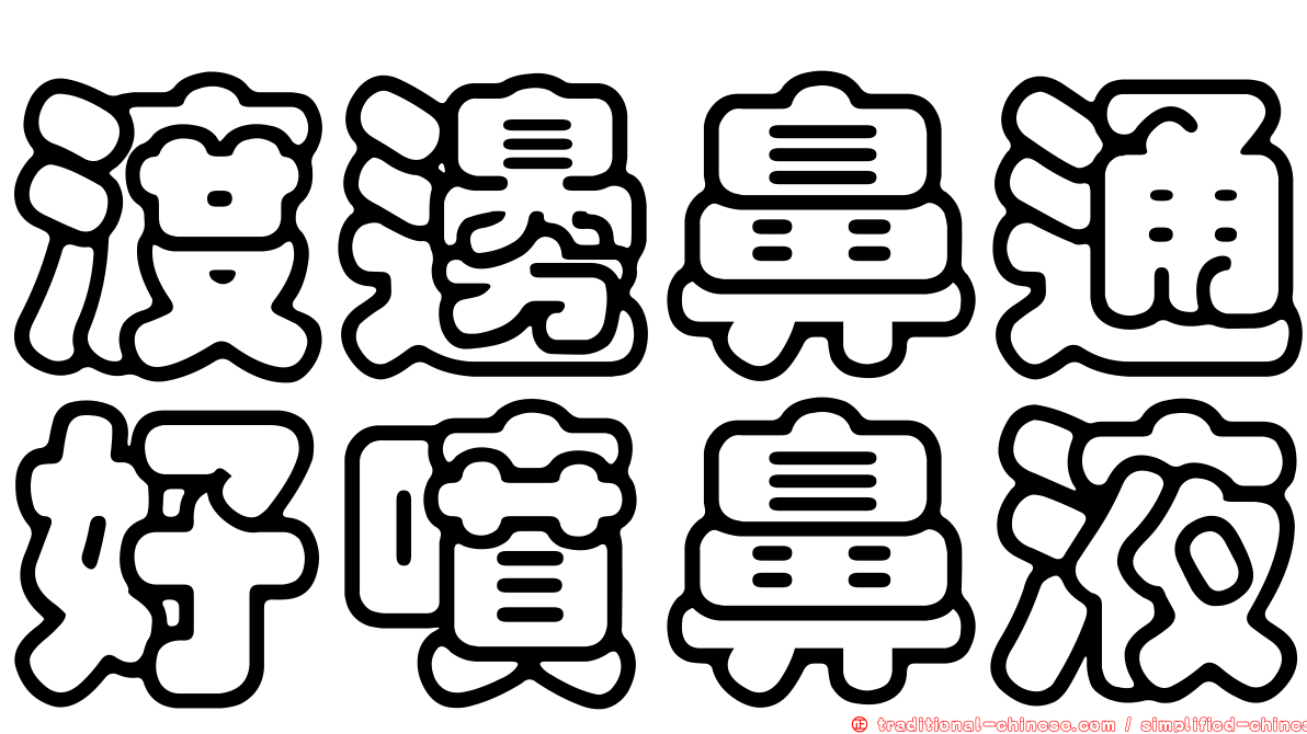 渡邊鼻通好噴鼻液