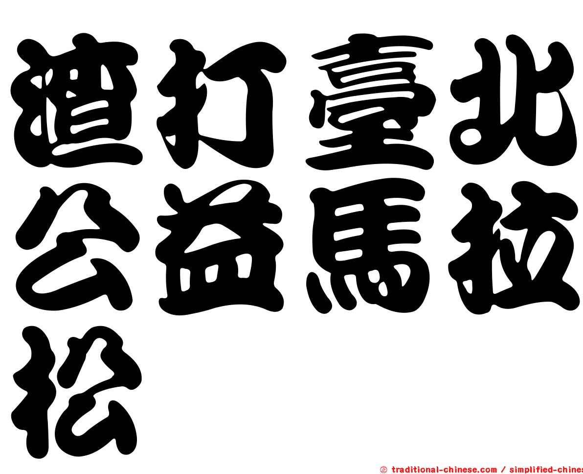 渣打臺北公益馬拉松