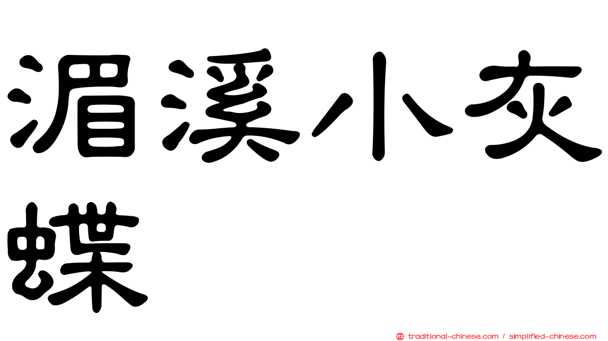 湄溪小灰蝶