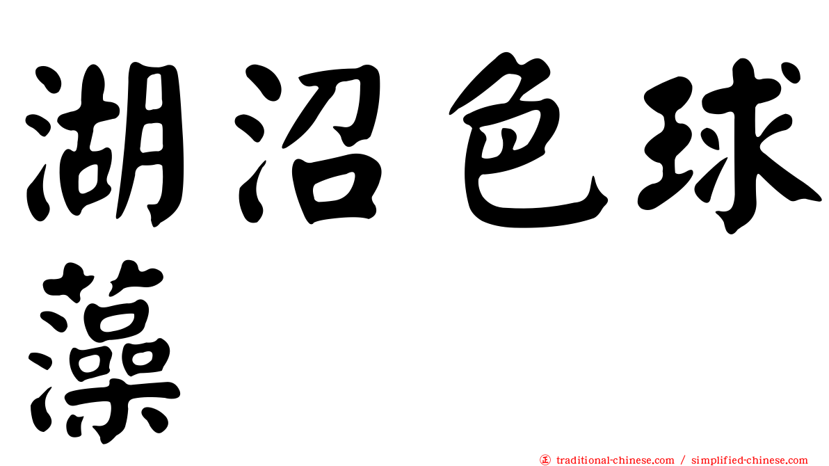 湖沼色球藻