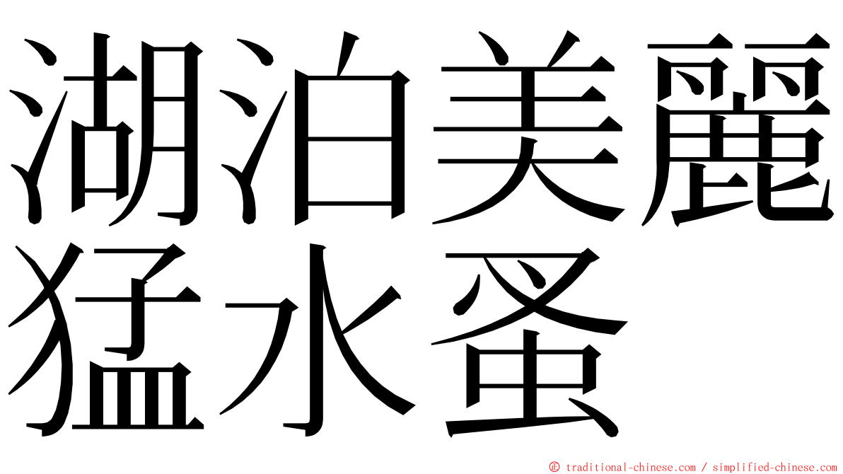 湖泊美麗猛水蚤 ming font