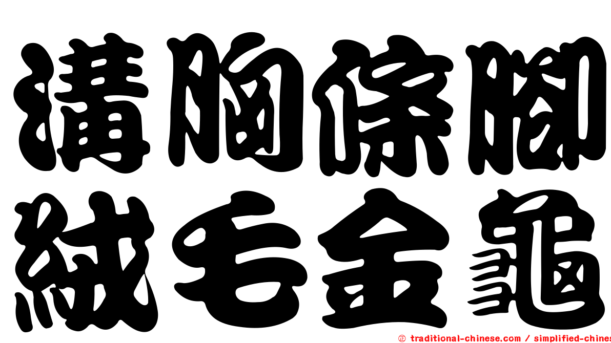 溝胸條腳絨毛金龜