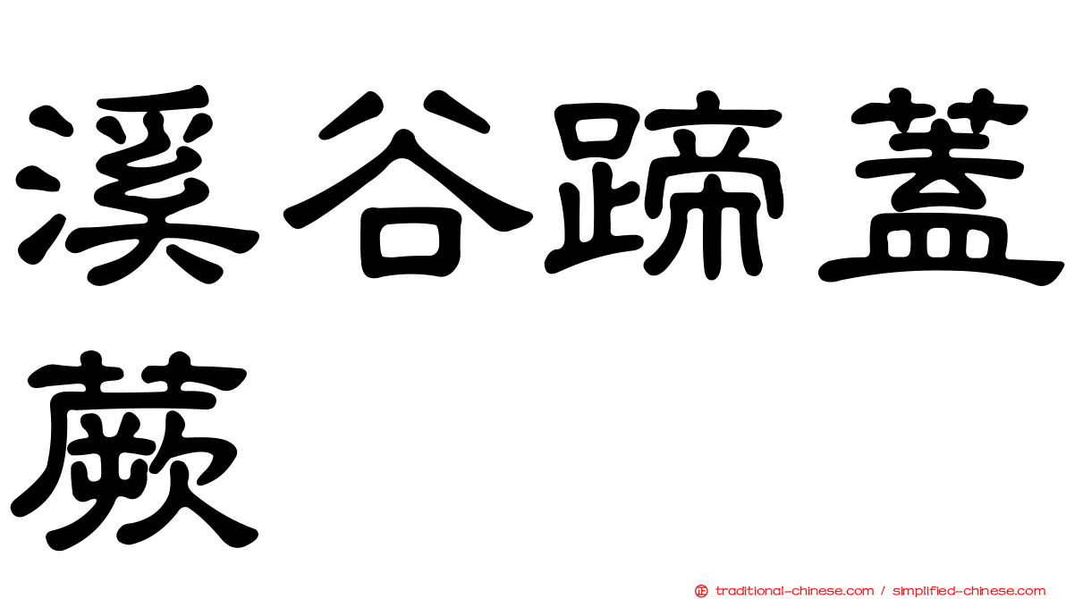 溪谷蹄蓋蕨