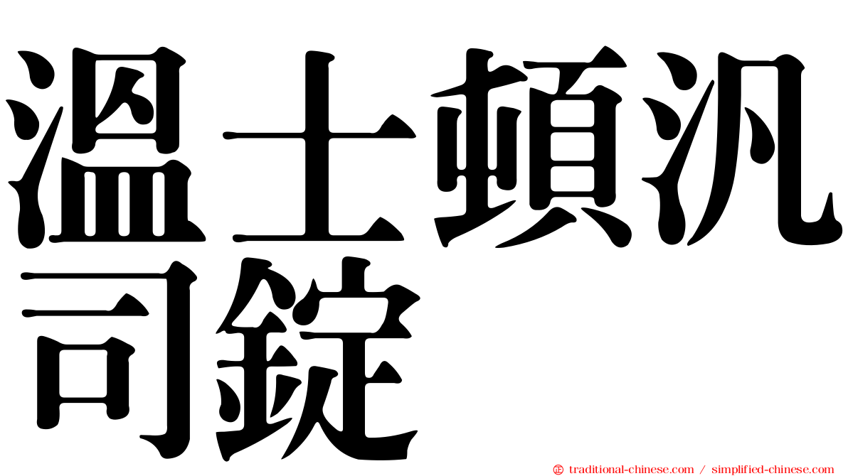 溫士頓汎司錠
