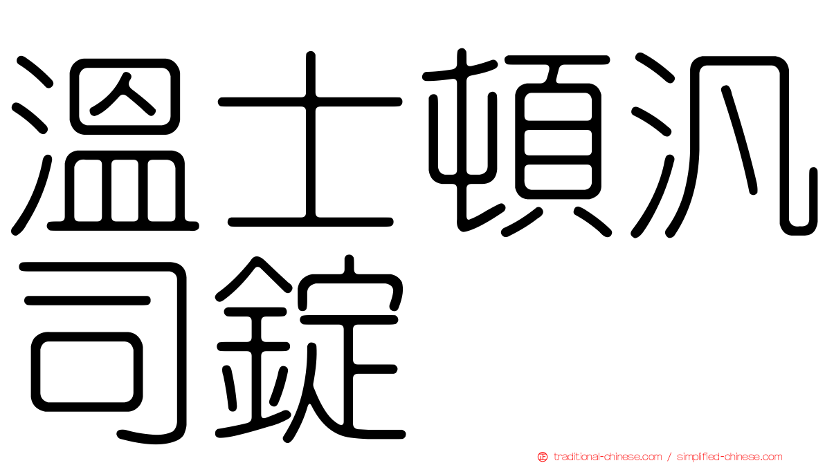 溫士頓汎司錠